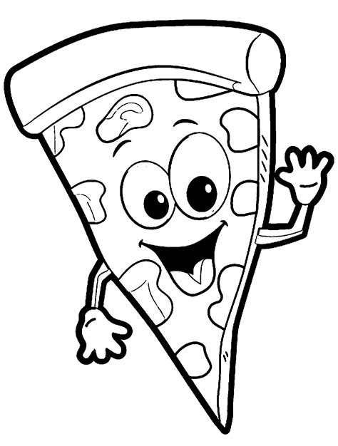 Printable Pizza Coloring Pages